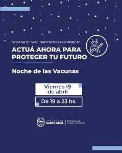 Se viene la Noche de las Vacunas en Santa Cruz