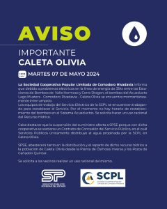 Comunicado de Servicios Públicos para Caleta Olivia