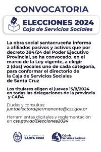 Los afiliados eligen: La Caja de Servicios Sociales anunció las fechas de las elecciones 2024