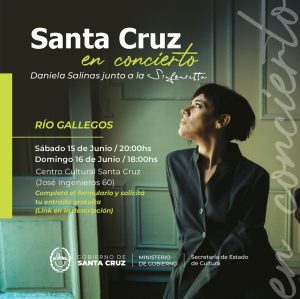 Cultura anunció las nuevas fechas para el Ciclo “Santa Cruz en Concierto”