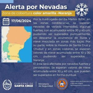 Temporada invernal: Compartimos el actual estado de Rutas en Santa Cruz