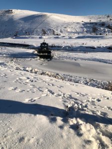 A raíz del congelamiento del río Turbio, SPSE intensificó los trabajos para recuperar los niveles de la cisterna