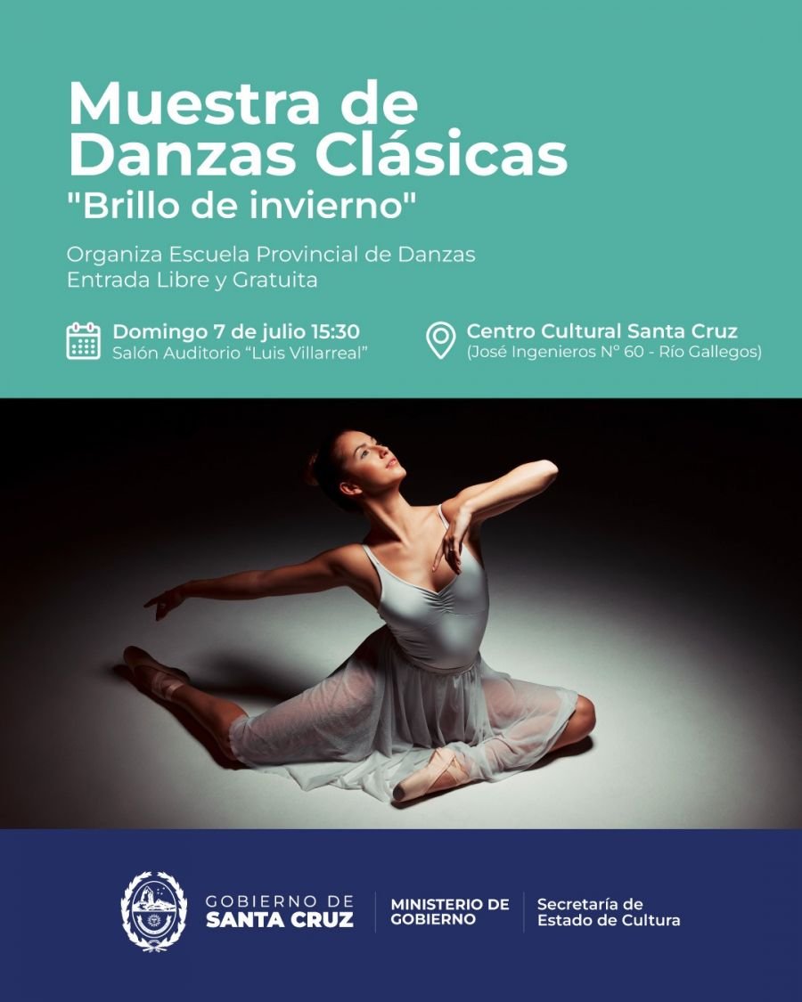 La Escuela Provincial presentará muestra de estudiantes de Danzas Clásicas