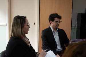 Macchiavelli compartió una mesa de trabajo con la senadora Natalia Gadano