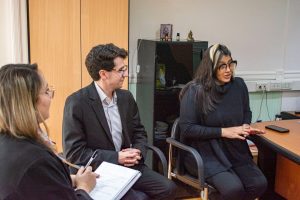 Macchiavelli compartió una mesa de trabajo con la senadora Natalia Gadano