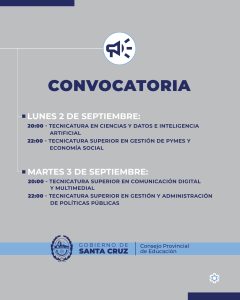 Comunicado importante sobre las carreras a distancia del InSET