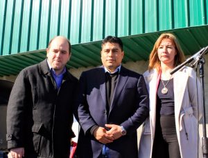 Obra histórica: Vidal encabezó el acto de reapertura de trabajos en Perito Moreno