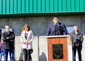 Obra histórica: Vidal encabezó el acto de reapertura de trabajos en Perito Moreno