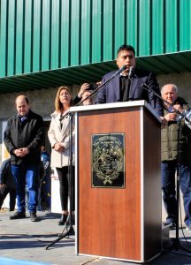 Obra histórica: Vidal encabezó el acto de reapertura de trabajos en Perito Moreno