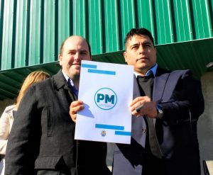 Obra histórica: Vidal encabezó el acto de reapertura de trabajos en Perito Moreno