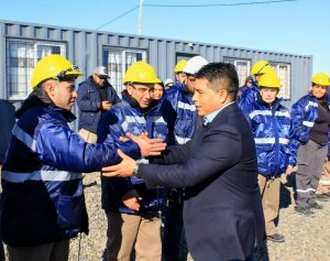 Obra histórica: Vidal encabezó el acto de reapertura de trabajos en Perito Moreno
