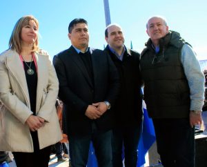 Obra histórica: Vidal encabezó el acto de reapertura de trabajos en Perito Moreno