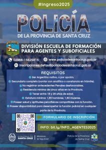 Se abrió la convocatoria 2025 para formarse como agente y suboficial de Policía