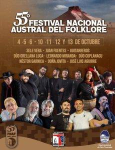 Promocionan el Festival de Folklore de Pico Truncado con la exhibición del Pingüino de Oro