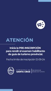 Preinscripciones abiertas para rendir el examen habilitante de Guía de Turismo Provincial