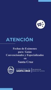 Se encuentran disponibles las fechas de Exámenes para Guías Convencionales y Especializados en Santa Cruz