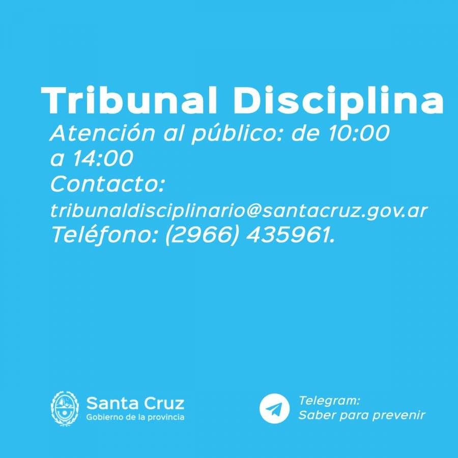El Honorable Tribunal Disciplinario atenderá al público en nuevo horario