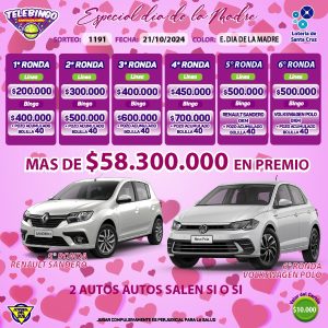 El telebingo sortea dos autos para el Día de la madre