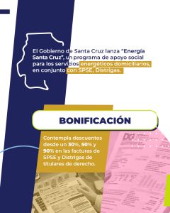 Energía Santa Cruz, el programa que acompaña a los santacruceños ante los aumentos tarifarios