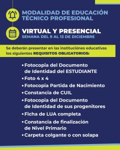 Fechas para confirmar la vacante obtenida en Pre Inscripciones 2025
