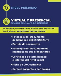 Fechas para confirmar la vacante obtenida en Pre Inscripciones 2025