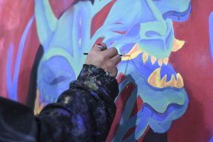 Artistas callejeros ultiman detalles para la inauguración de la muestra “La Calle en Bellas Artes”