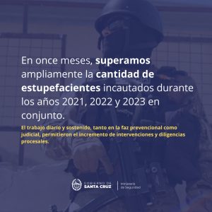 Seguridad: se secuestraron más de 92 kilos de droga en Santa Cruz