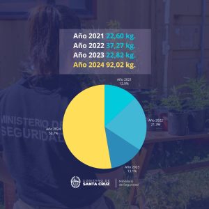 Seguridad: se secuestraron más de 92 kilos de droga en Santa Cruz