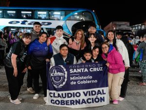 Vidal despidió en Caleta Olivia a la delegación que participará en el Festival de Jesús María