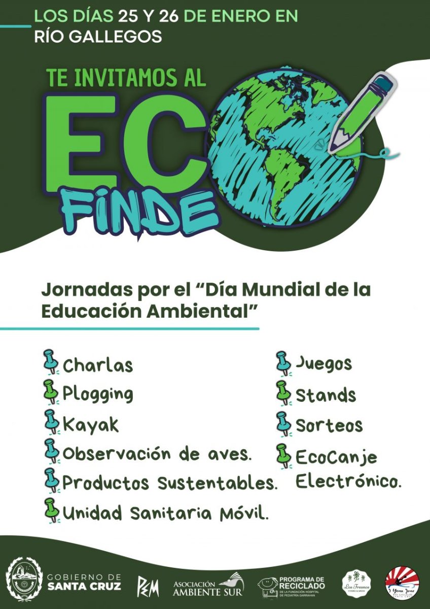 Río Gallegos: Concretarán un "Ecofinde" por el Día Mundial de la Educación Ambiental