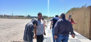 El ministro Nicolás Brizuela recorrió obras en Las Heras junto al intendente Carambia