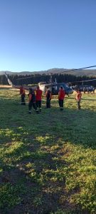 Brigadistas santacruceños en la primera línea de fuego en el Parque Nacional Lanín