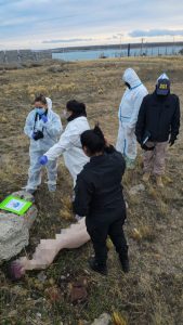 Capacitación policial: Se realizó simulacro de investigación criminal en Puerto Deseado