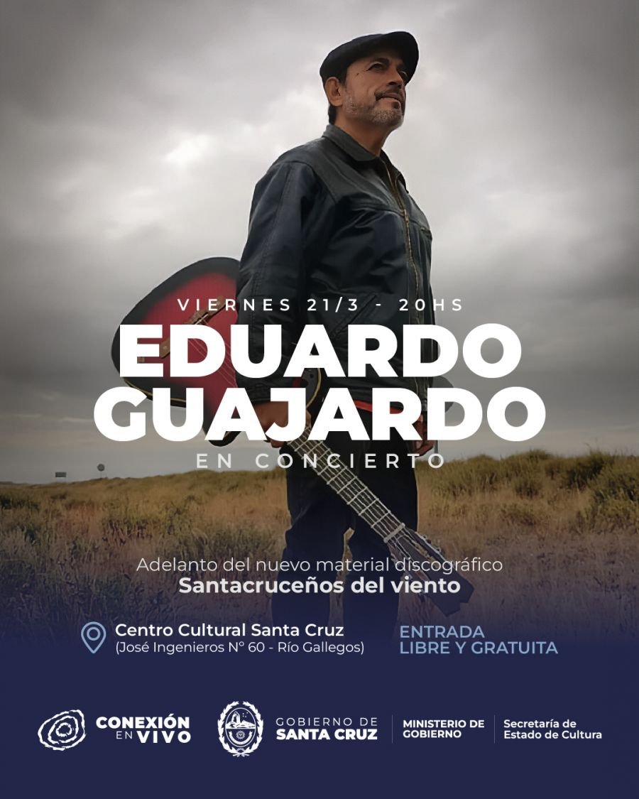 Río Gallegos: Mañana se presentará Eduardo Guajardo en el Centro Cultural Santa Cruz