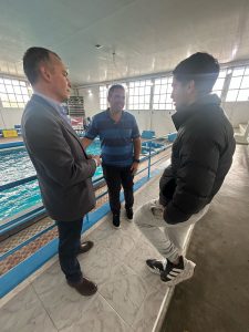 Daniel Álvarez recibió al reconocido nadador santacruceño Matías Díaz Hernández