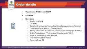 La provincia participó de la primera reunión del Consejo Directivo de IDERA 2025