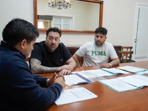Vidal se reunió con el intendente Carambia para coordinar el inicio de obras en Las Heras