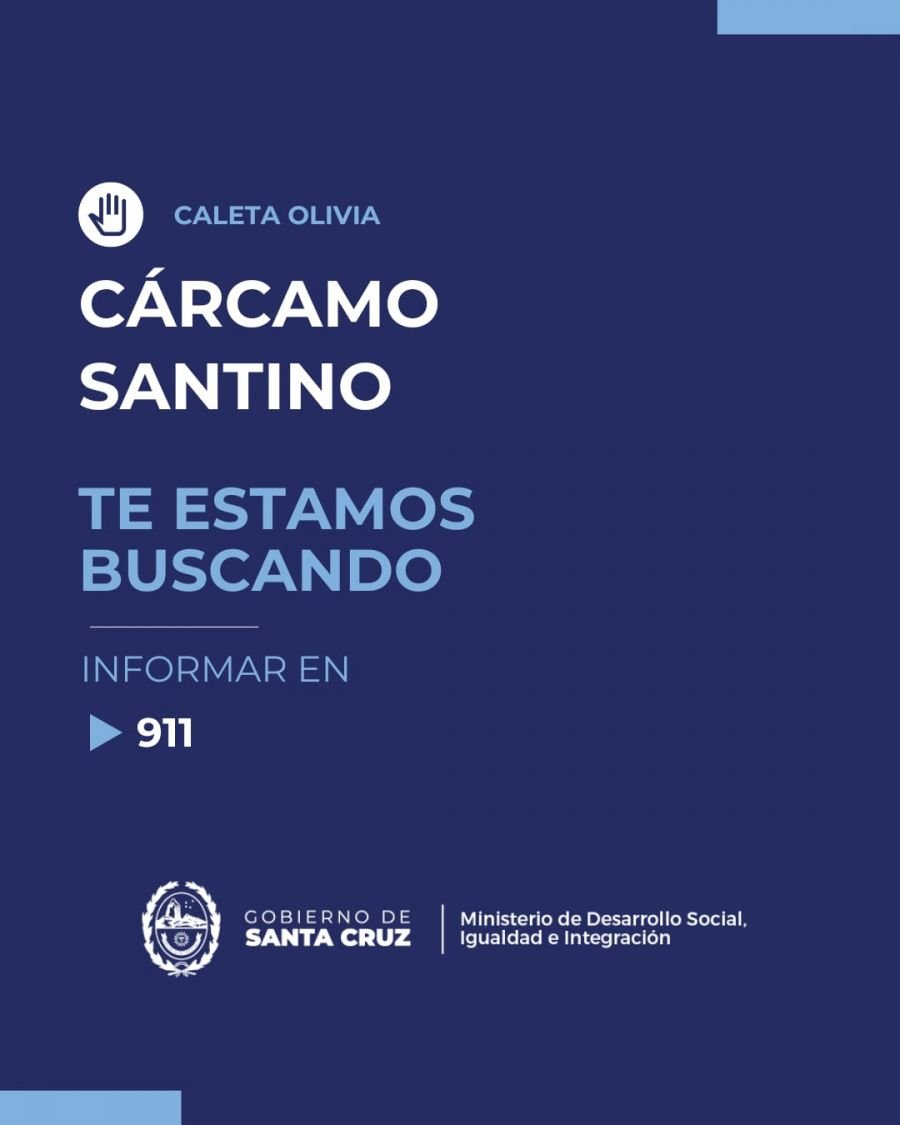 Buscan a Santino Cárcamo de 14 años