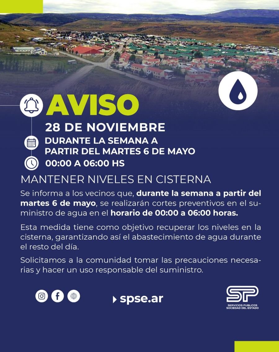 Aviso importante para los vecinos de 28 de Noviembre