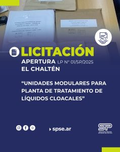 Servicios Públicos realizó la apertura de sobres para la adquisición de unidades modulares para la planta de líquidos cloacales