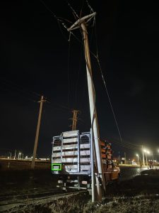 Interrupción del suministro eléctrico por accidente vehicular en Río Gallegos