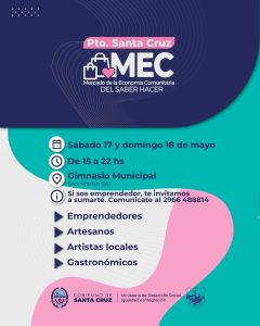 El Mercado de la Economía Comunitaria regresa a Puerto Santa Cruz