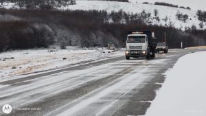 Amplio trabajo de despeje de ruta en 28 de Noviembre
