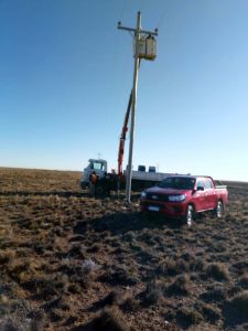Avanza la construcción del tendido de Interconectado para Jaramillo y Fitz Roy