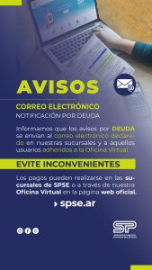 La Empresa Provincial de Energía informa que los avisos de deuda se envían por correo electrónico
