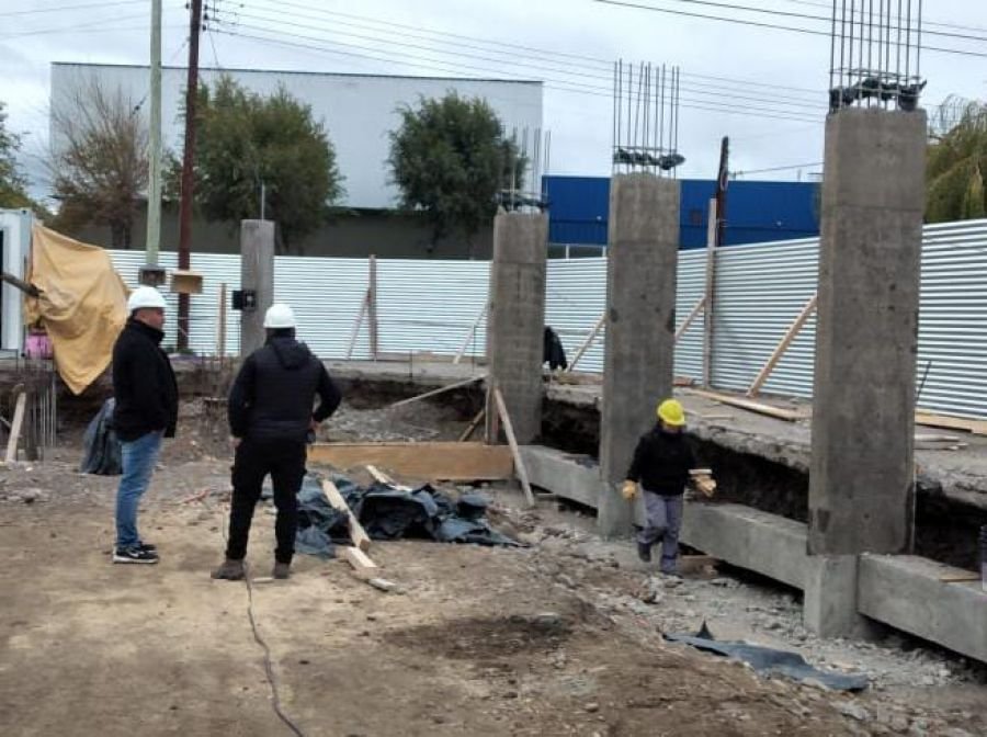 Avanza la construcción del gimnasio de la Escuela N°15 en Los Antiguos
