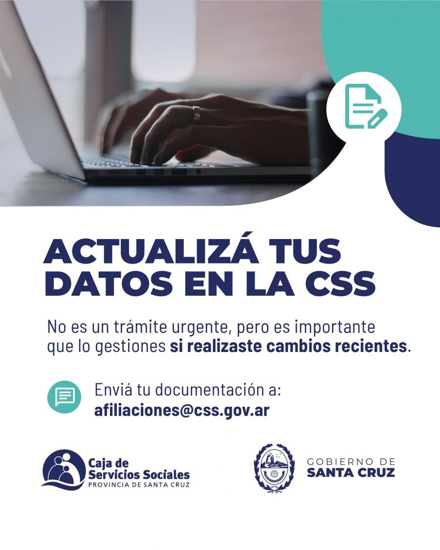 La CSS recuerda la importancia de actualizar los datos personales, sin necesidad de gestionarlo con urgencia