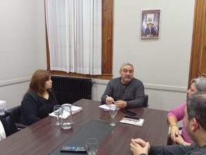 Brizuela se reunió con referentes de la Cámara de Comercio de Caleta Olivia