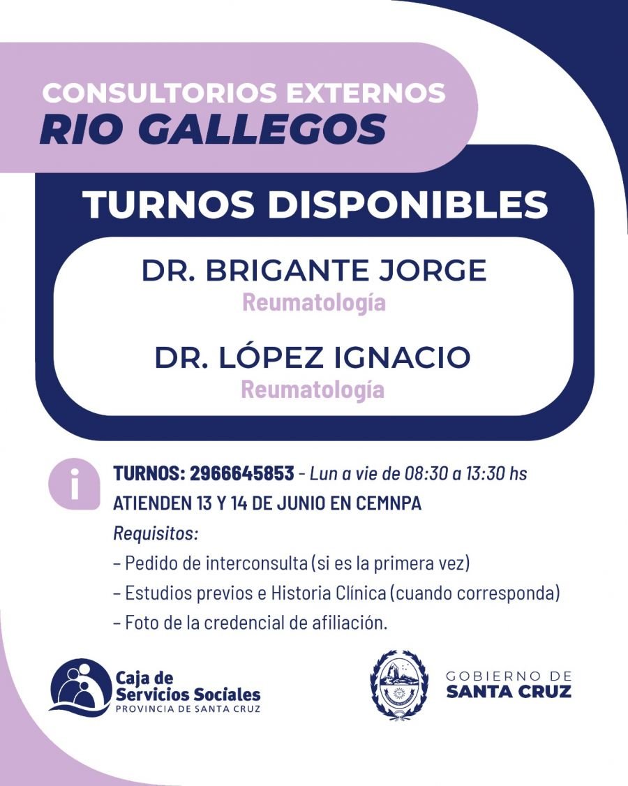 Para afiliados de la CSS: Turnos disponibles en reumatología