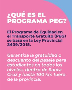 Estudiantes santacruceños podrán viajar con descuento durante el receso invernal